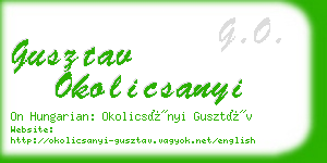 gusztav okolicsanyi business card